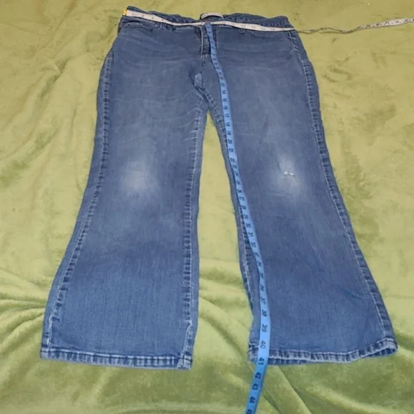 Lee Slender Secret Lower On The Waist Womens Plus Light Blue Denim Wash 5 Pocket - Picture 3 of 11